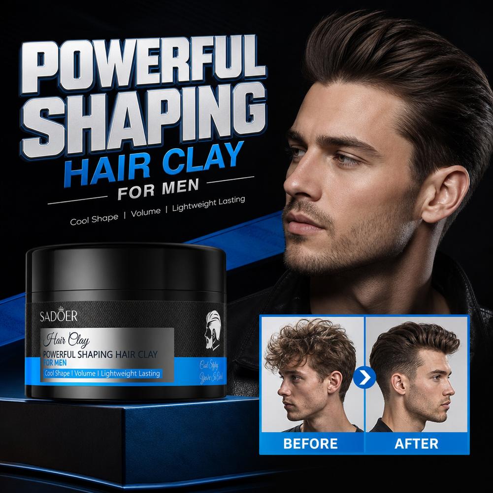 Men'S Grooming Wax - マットヘアスタイリングクレイ強力ホールド非脂っこいヘアワックスポマード長持ちテクスチャークリーム男性用デイリーグルーミング