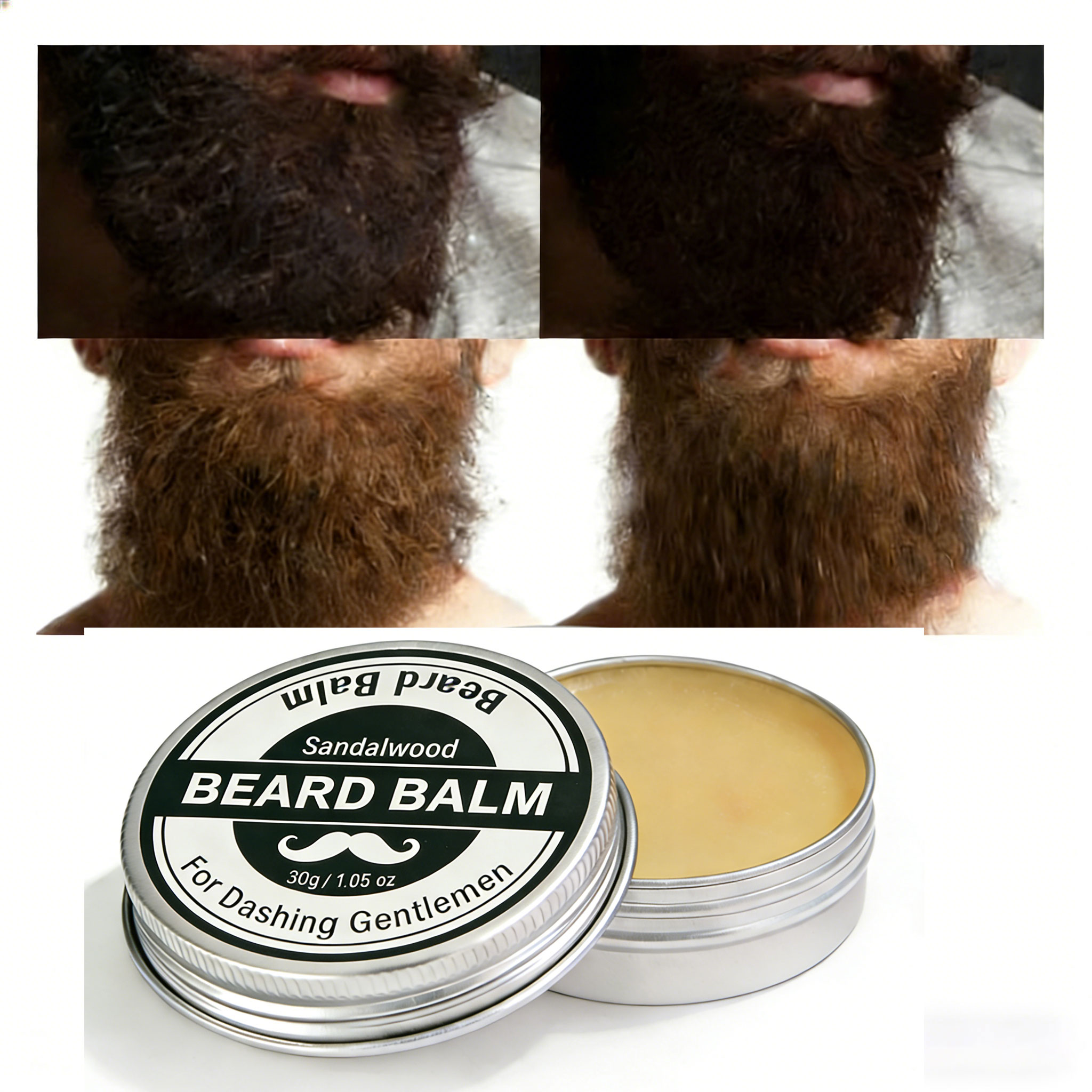 Men'S Grooming Wax - ストロングホールド ビアードワックス 30g、ナチュラルシェイプ、マット仕上げ、男性用ロングラスティンググルーミング