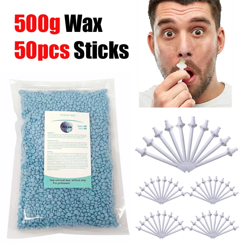 Men'S Grooming Wax - 携帯用鼻毛ワックスキット 50g-500g 男女兼用 家庭用脱毛ワックスキット 鼻毛クリーニングキット 鼻毛処理