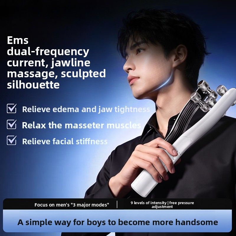 男性用フェイスローラーマッサージャー、マイクロカレント美顔器 - Men'S Grooming Facial のレビューと価格