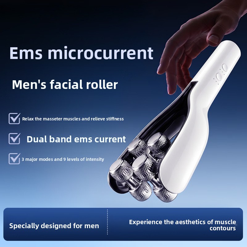 男性用フェイスローラーマッサージャー、マイクロカレント美顔器 - Men'S Grooming Facial のレビューと価格