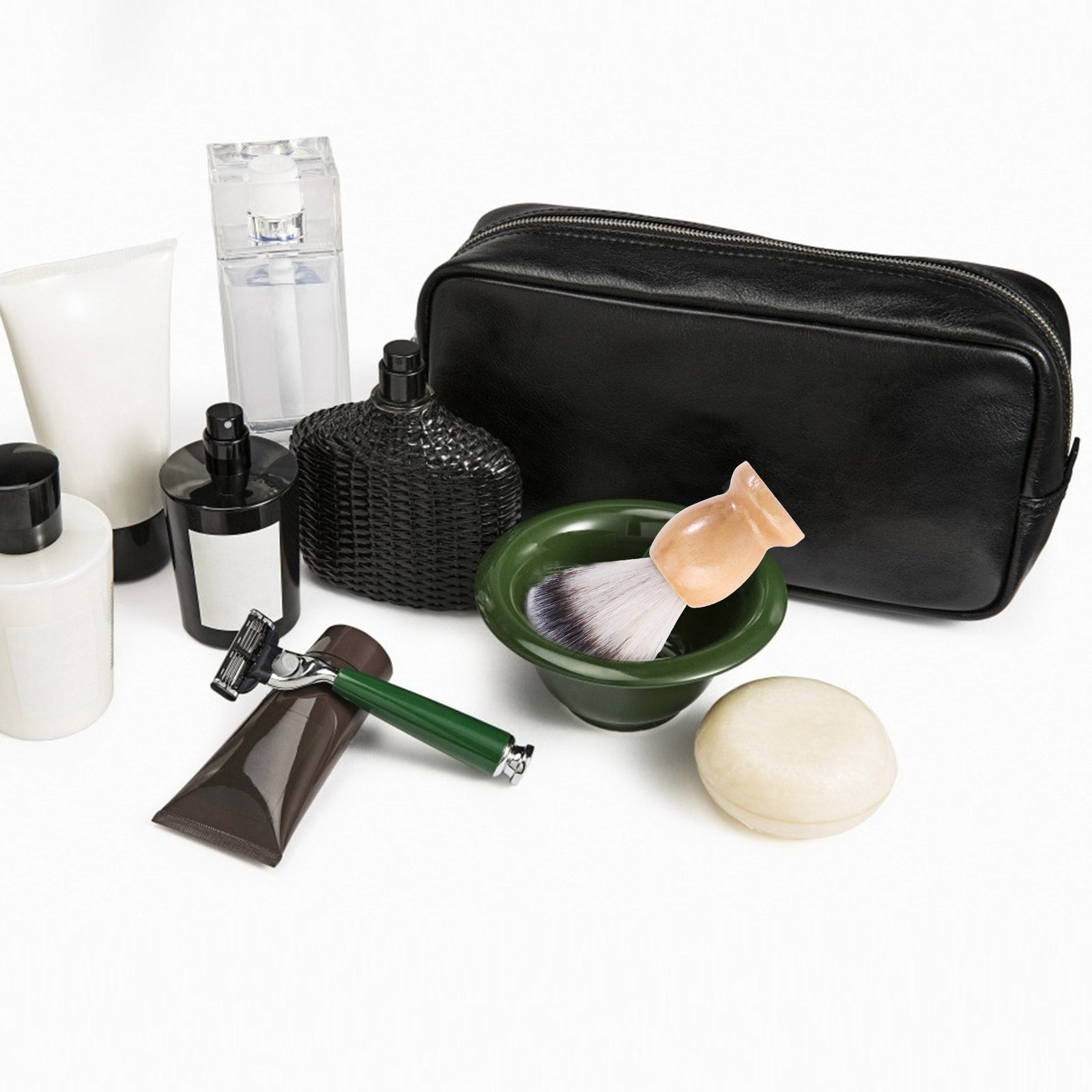 男性用、合成ナイロン製の毛を使用した、木製のハンドルが付いた - Men'S Grooming Facial のレビューと価格