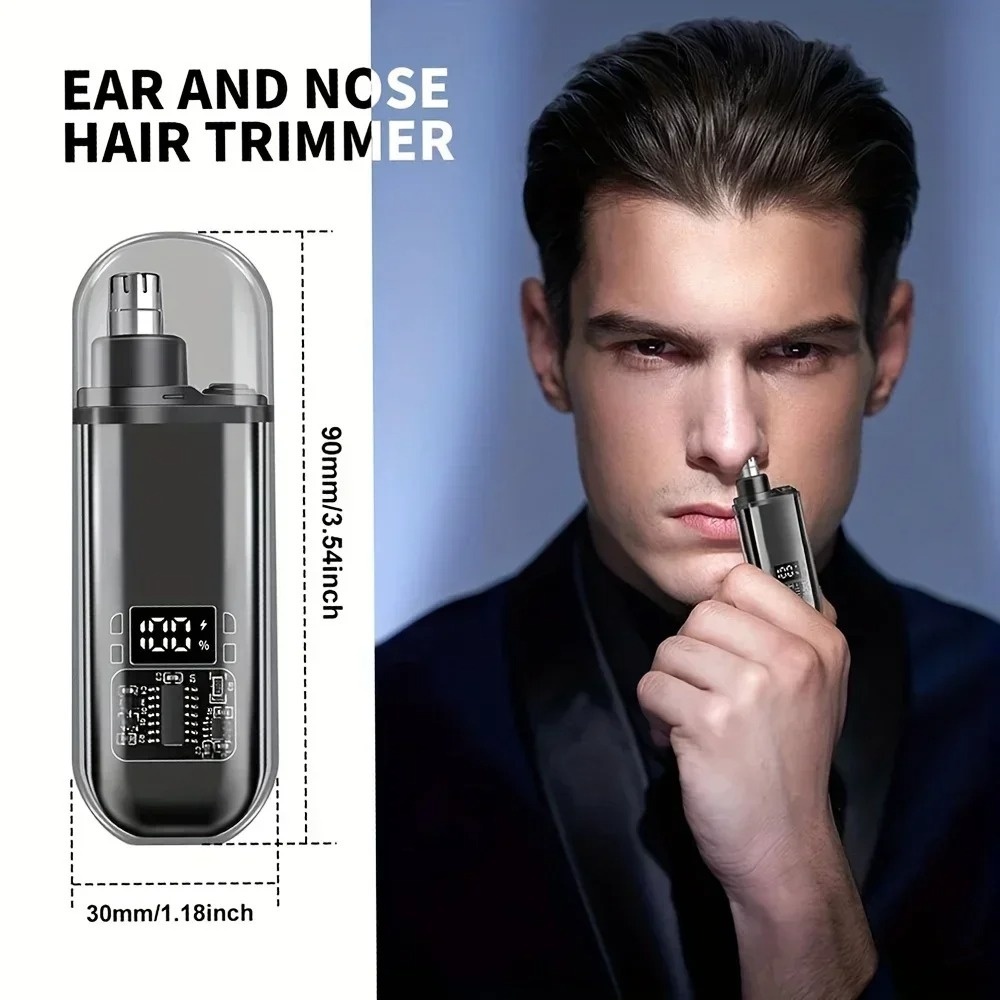 電動ミニ鼻毛耳毛トリマー コンパクト ポータブル USB C - Men'S Grooming Facial のレビューと価格