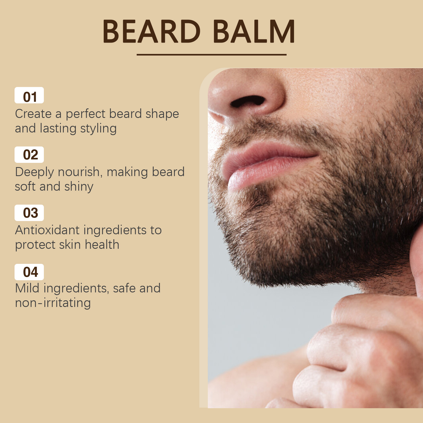 メンズひげケアワックス - 滑らかで光沢があり、爽やかで、べ - Men'S Grooming Wax のレビューと価格