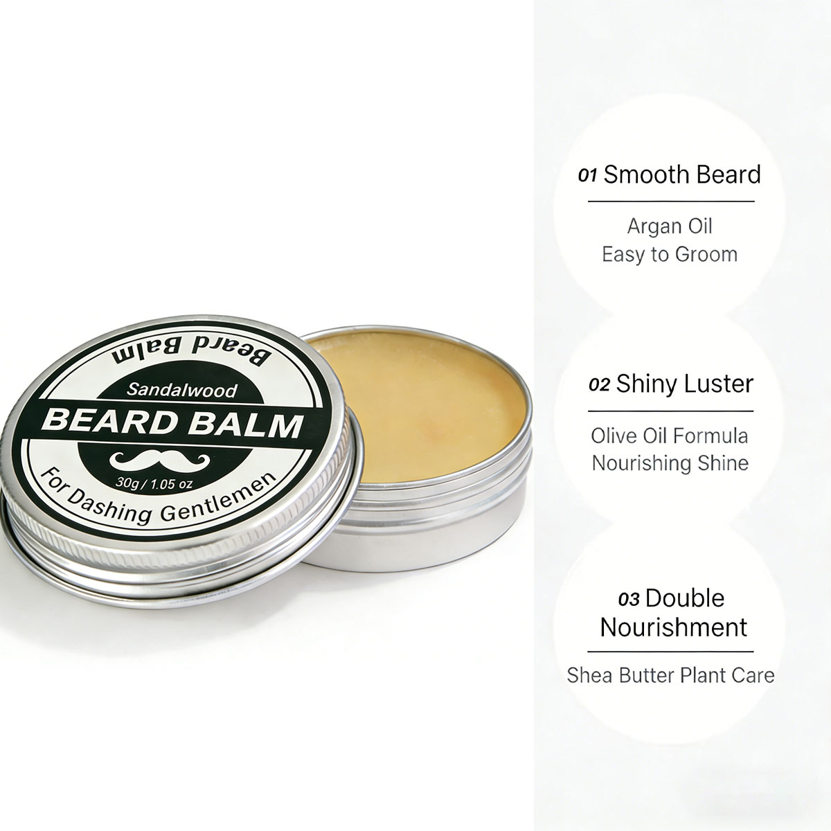 ストロングホールド ビアードワックス 30g、ナチュラルシェ - Men'S Grooming Wax のレビューと価格