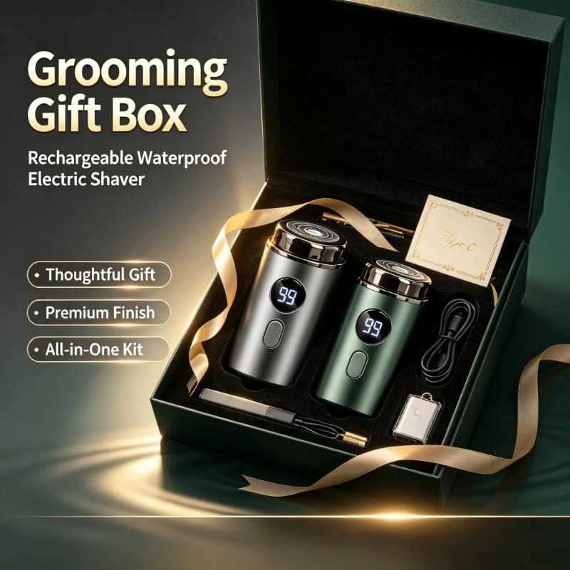 USB充電式防水電気シェーバー（男性用）、LEDディスプレイ - Men'S Grooming Boxes のレビューと価格