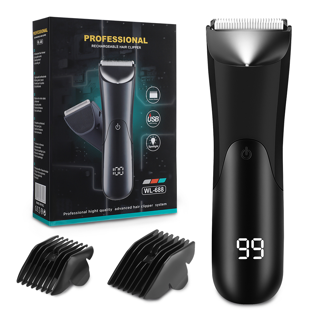 男性用ひげ剃り機 電動陰部・体毛トリマー LEDライト付き  - Men'S Grooming Underarm のレビューと価格
